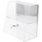 Plymor Clear Acrylic Locking Display Case with Slanted Front and Sliding Back, 1 Flat Shelf (Mirrored)